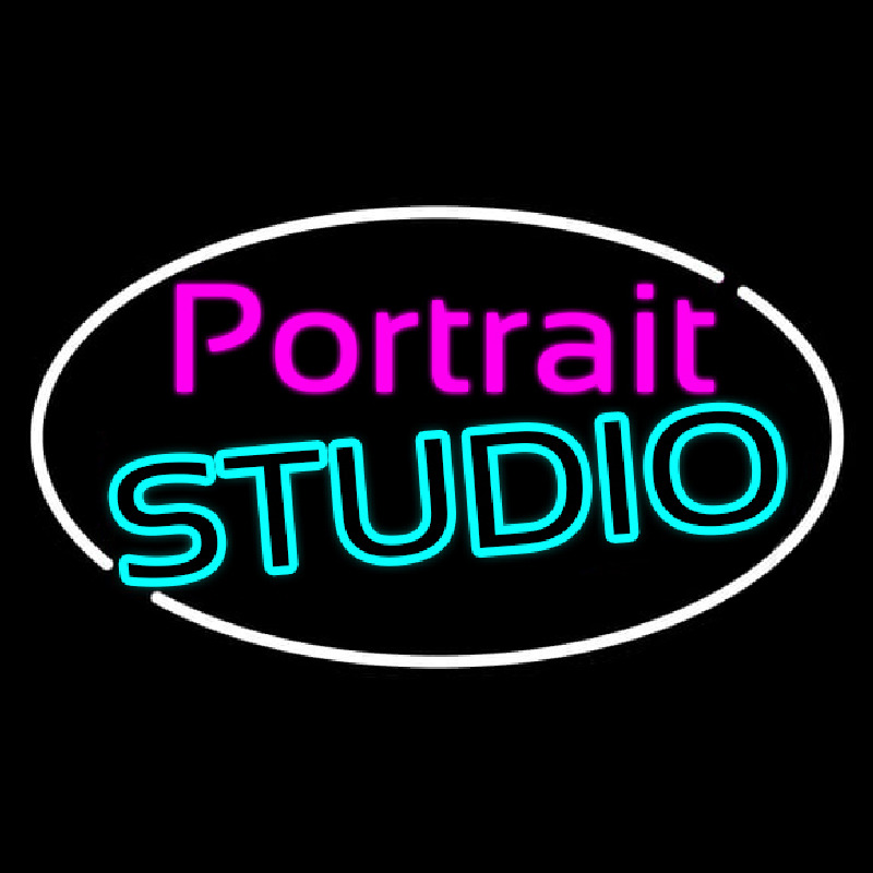 Oval Portrait Studio Neon Sign