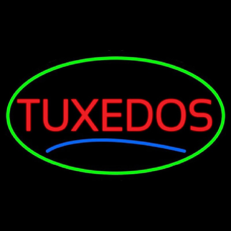 Oval Tu edos Blue Line Neon Sign