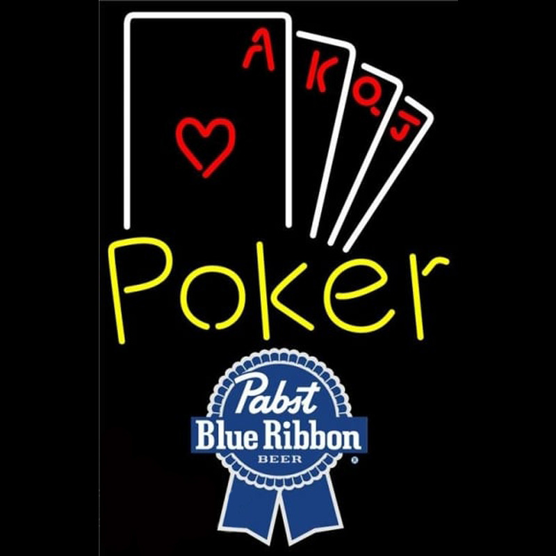 Pabst Blue Ribbon Poker Ace Series Beer Sign Neon Sign