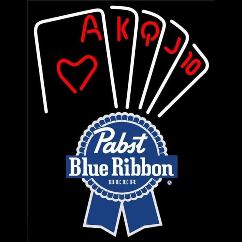 Pabst Blue Ribbon Poker Series Beer Sign Neon Sign