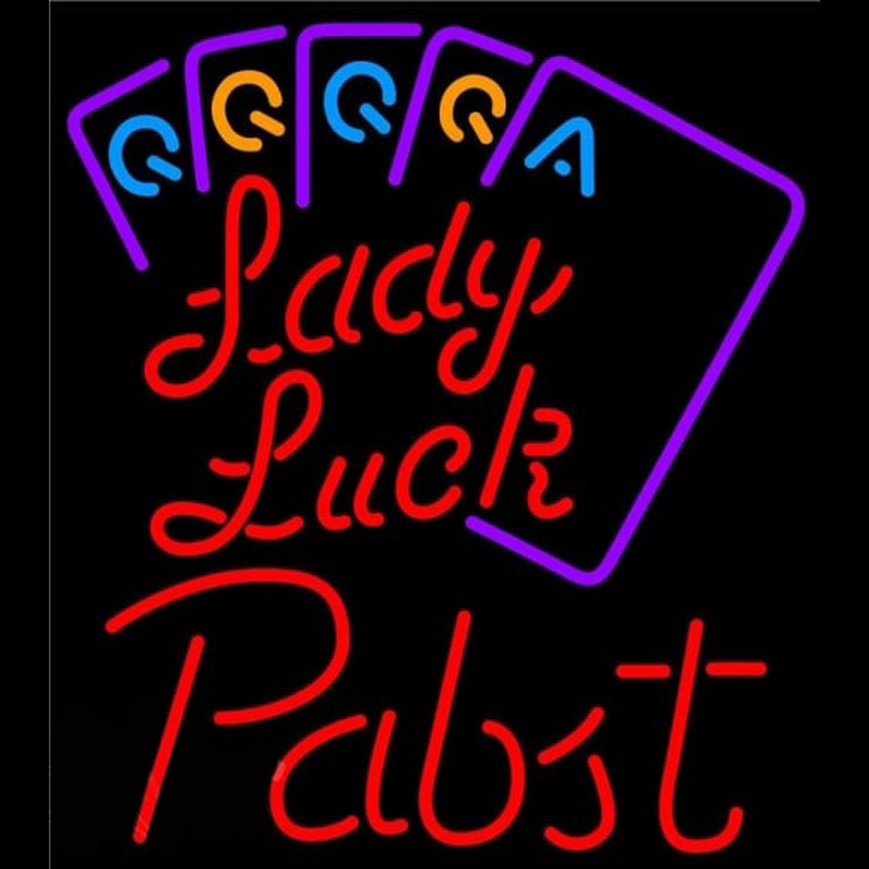 Pabst Lady Luck Series Beer Sign Neon Sign