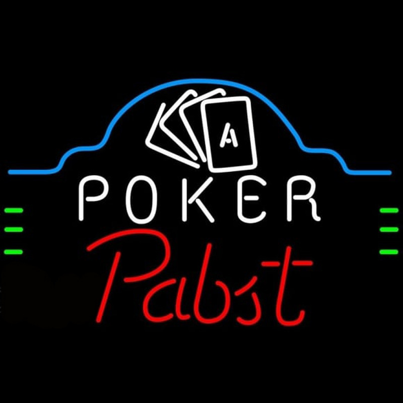 Pabst Poker Ace Cards Beer Sign Neon Sign