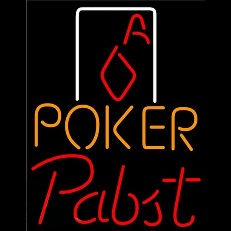 Pabst Poker Squver Ace Beer Sign Neon Sign