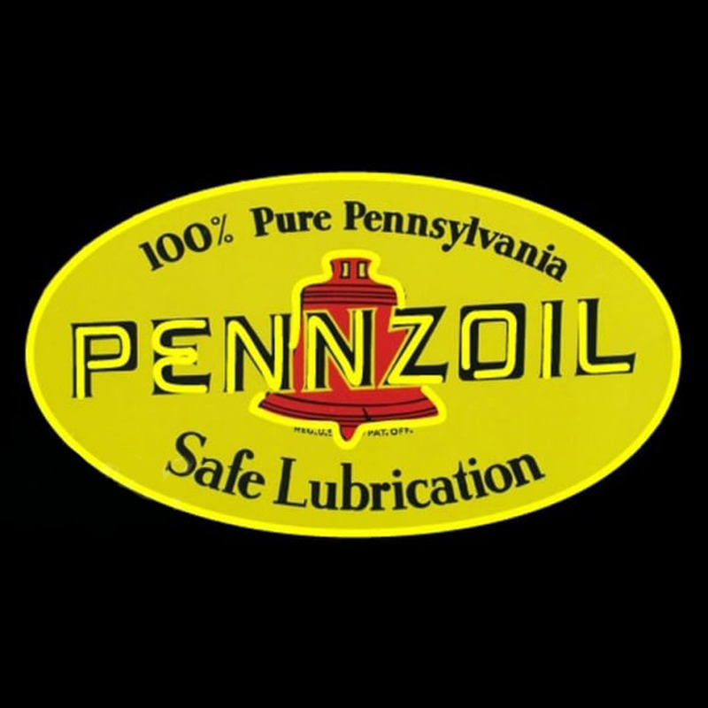 Pennzoil Logo Safe Lubrication Neon Sign