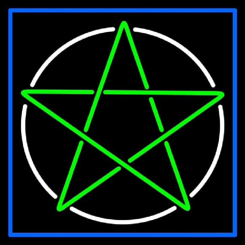 Pentacle With Border Neon Sign