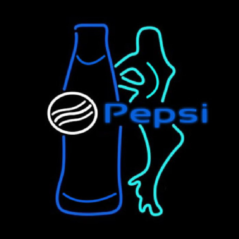 Pepsi Bar With Bottle And Girl Neon Sign