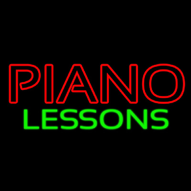 Piano Lessons Neon Sign