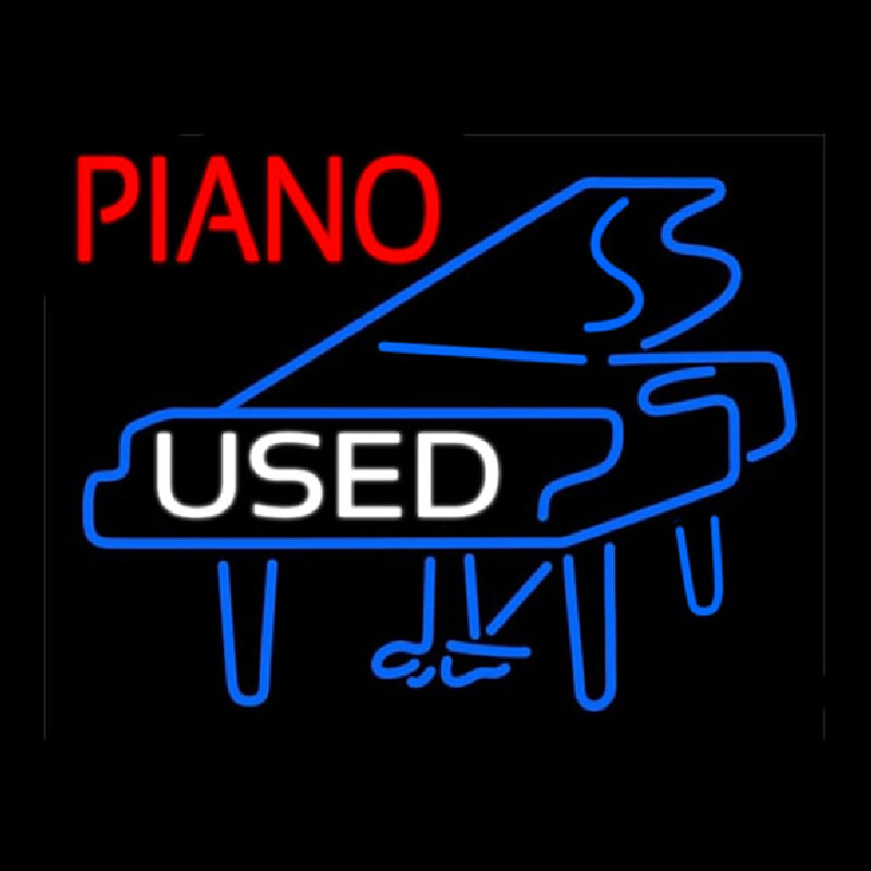 Piano Logo White Used Neon Sign