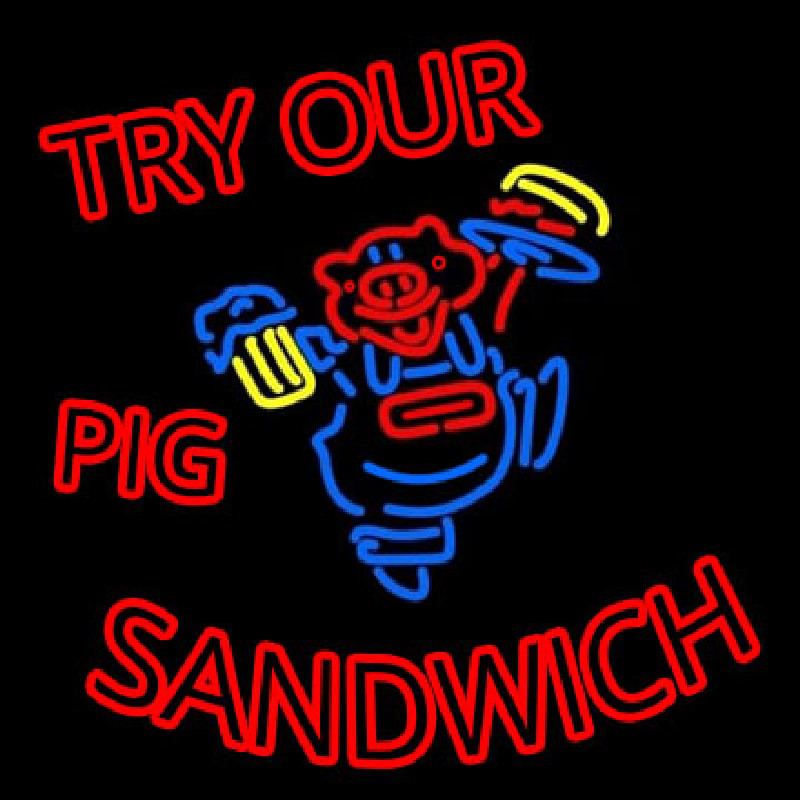 Pig Sandwich Neon Sign