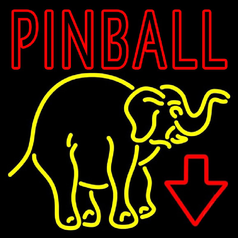 Pinball With Arrow 2 Neon Sign