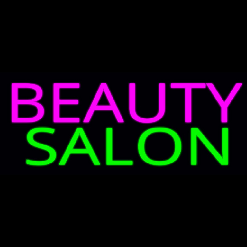 Pink Beauty Salon Green Neon Sign