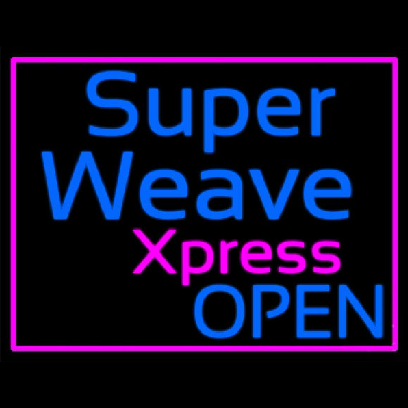 Pink Border Super Weave Xpress Open Neon Sign
