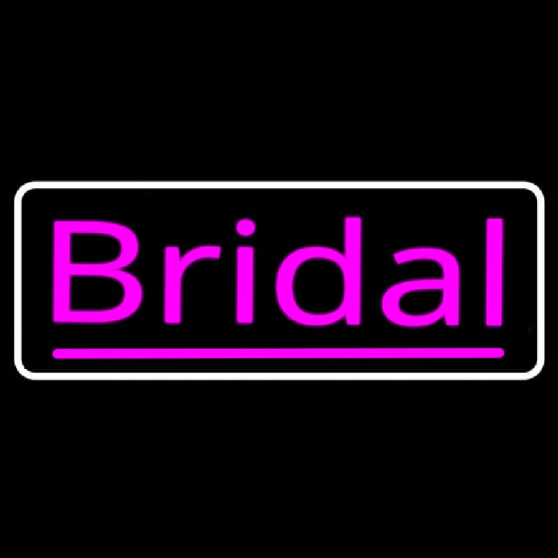 Pink Bridal With Border Neon Sign