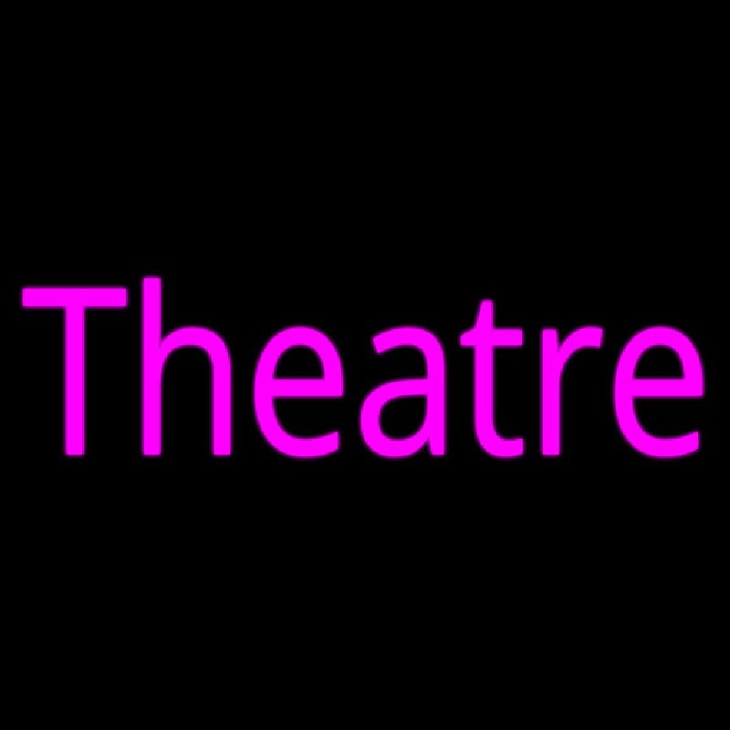 Pink Cursive Theatre Neon Sign