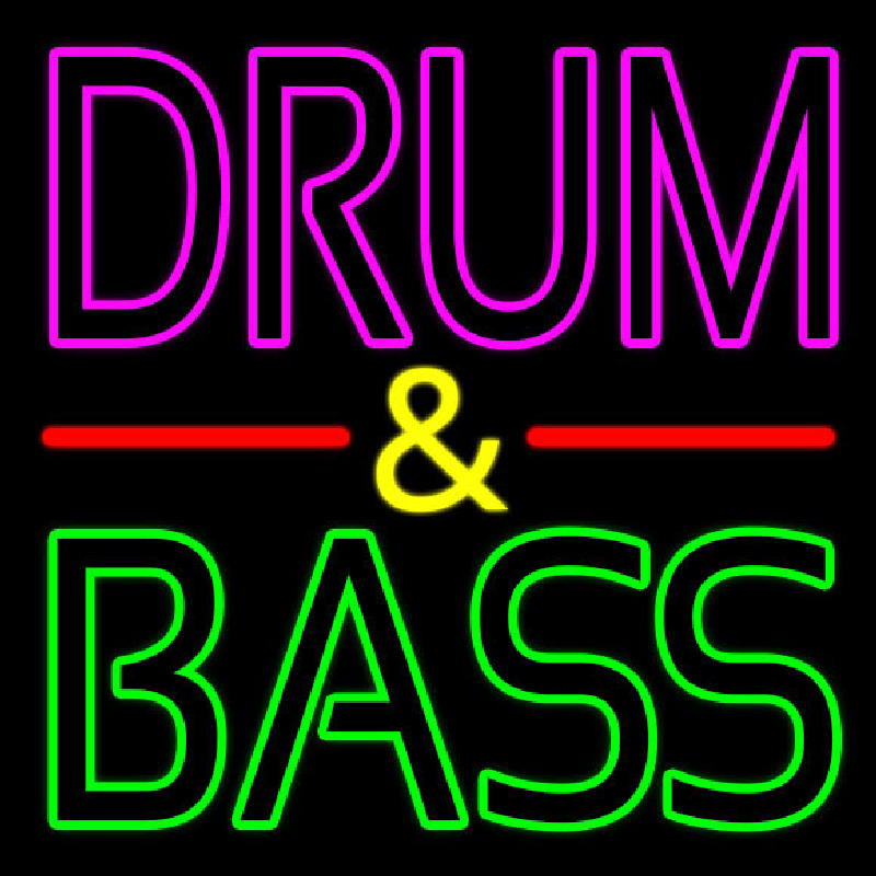 Pink Drum And Green Bass Neon Sign