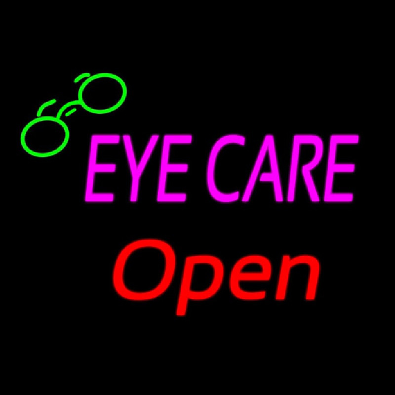 Pink Eye Care Red Open Logo Neon Sign