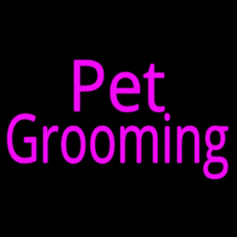 Pink Pet Grooming Neon Sign