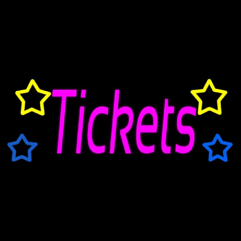 Pink Tickets Neon Sign