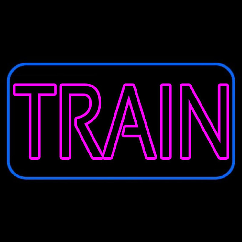 Pink Train Neon Sign