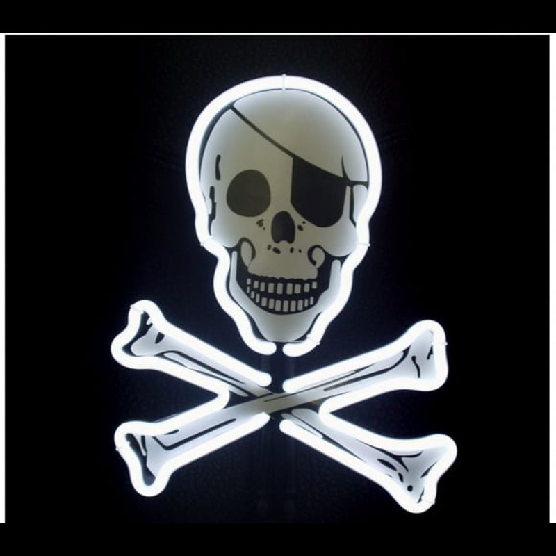 Pirate Flag Desktop Neon Sign