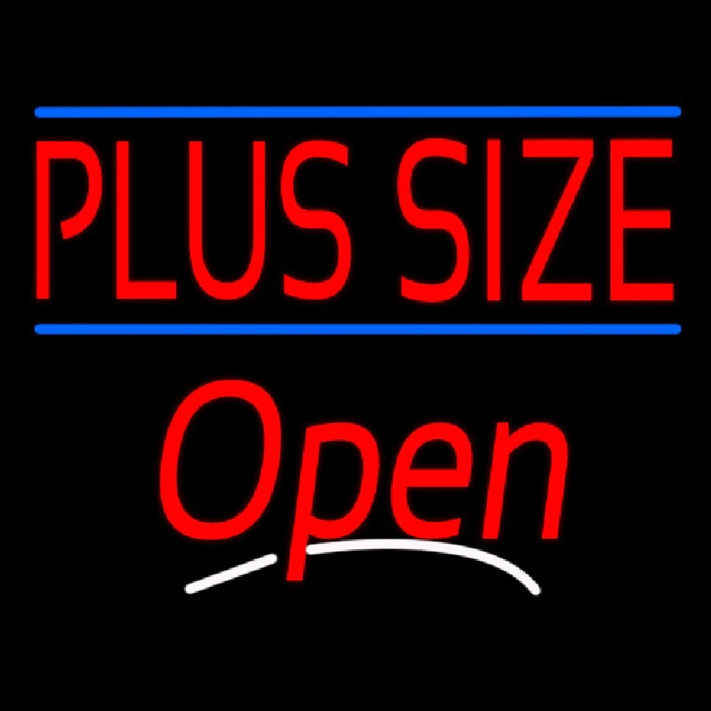 Plus Size Blue Lines Open Neon Sign