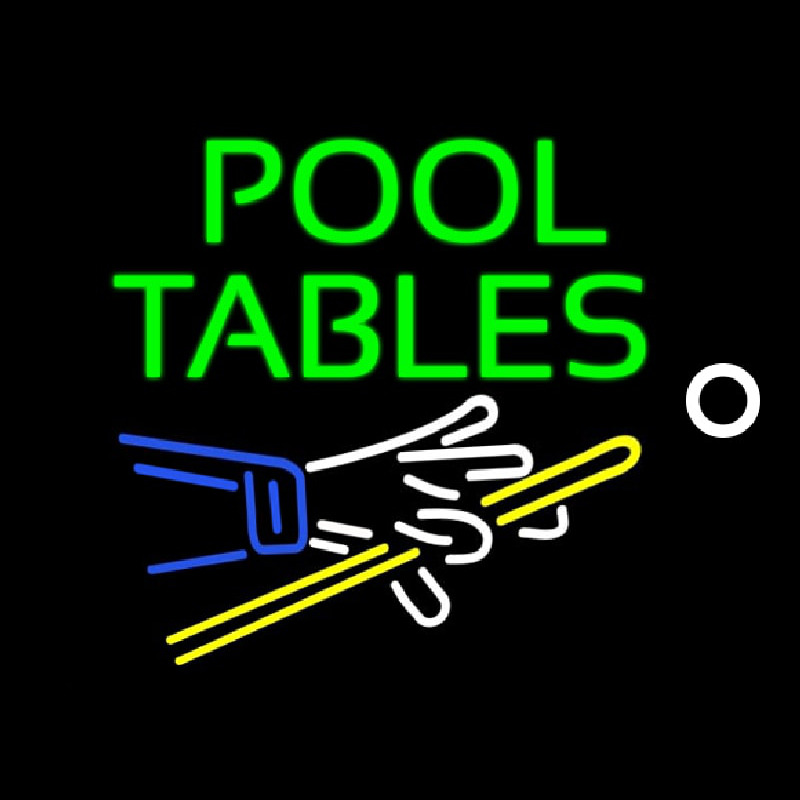 Pool Tables Neon Sign