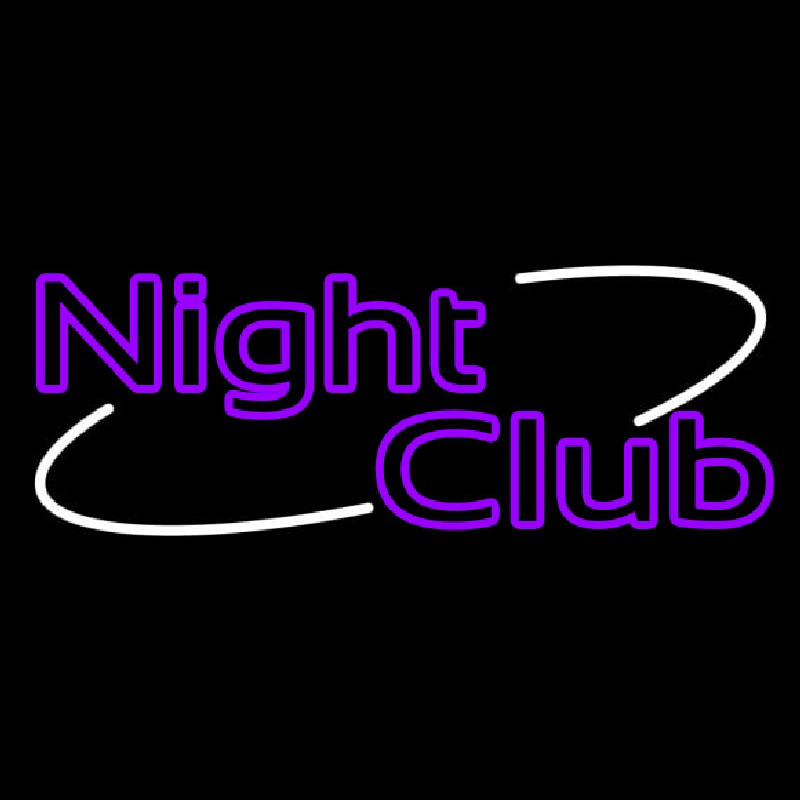 Purple Block Night Club Neon Sign