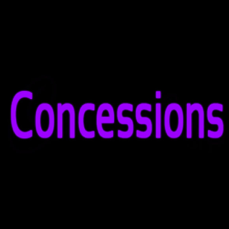 Purple Concessions Neon Sign