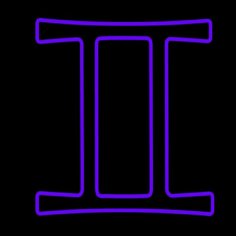 Purple Gemini Neon Sign