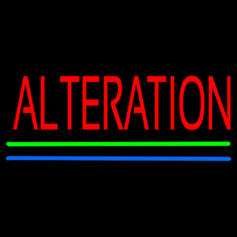 Red Alteration Blue Green Line Neon Sign