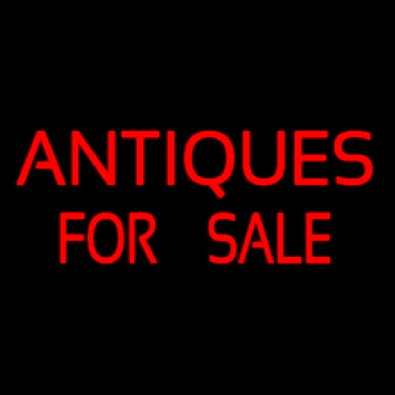 Red Antiques For Sale Neon Sign