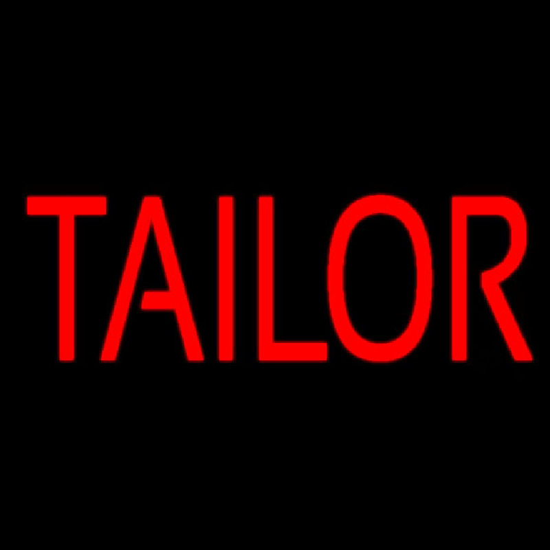 Red Block Tailor Neon Sign