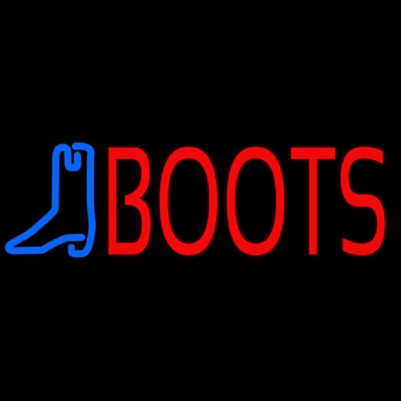 Red Boots With Logo Neon Sign