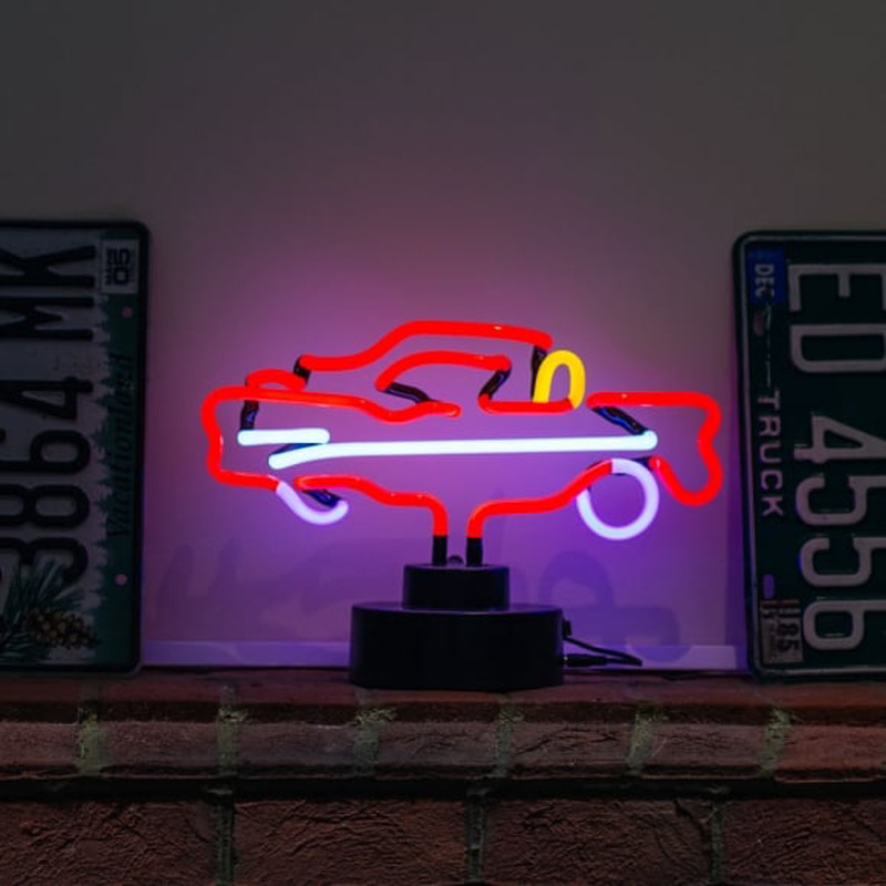 Red Car Desktop Neon Sign