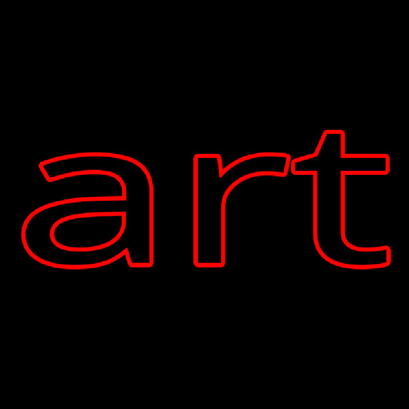 Red Cursive Art 1 Neon Sign