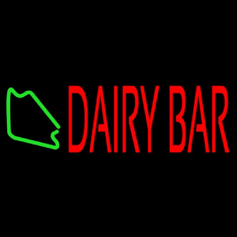 Red Dairy Bar Neon Sign