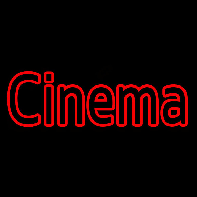 Red Double Stroke Cinema Neon Sign