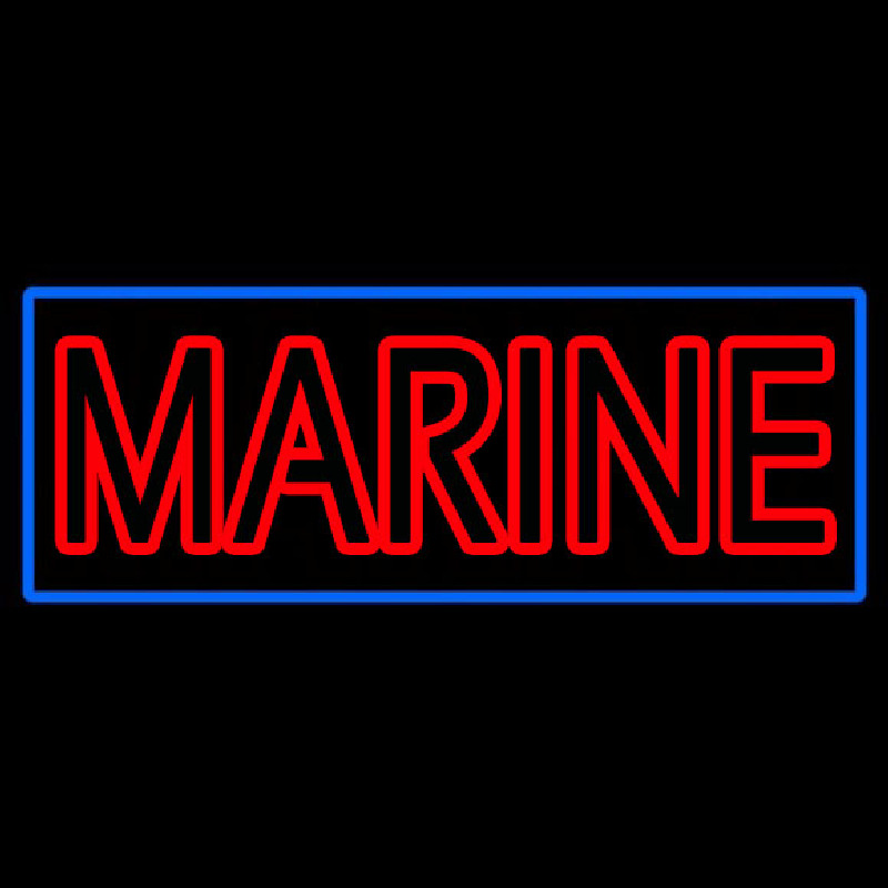 Red Double Stroke Marine Neon Sign