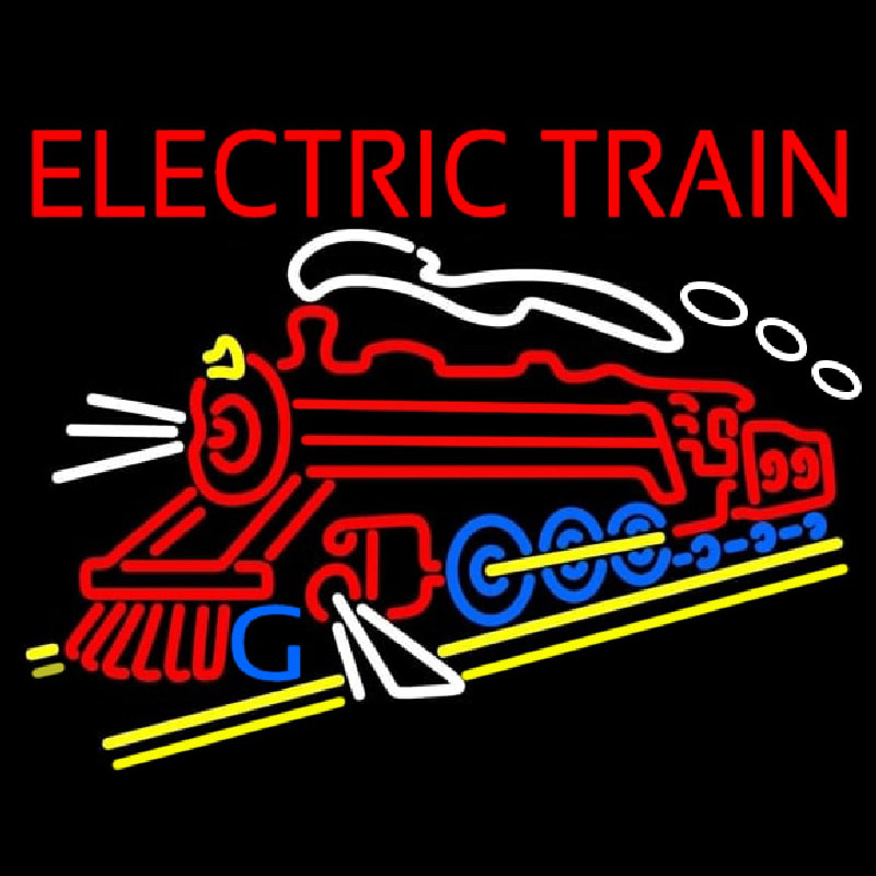 Red Electric Train Logo Neon Sign