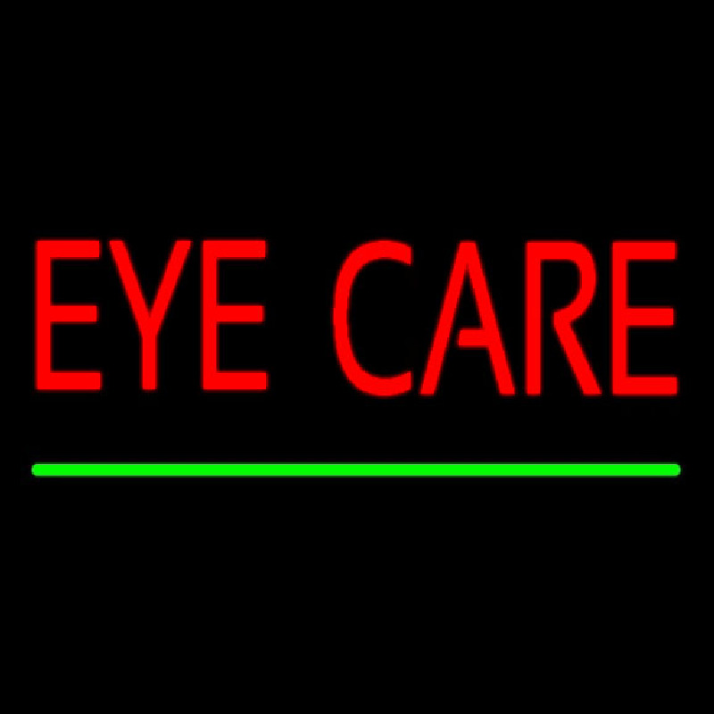 Red Eye Care Green Line Neon Sign