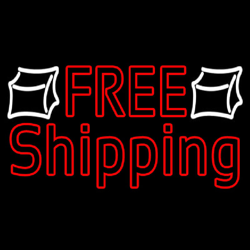 Red Free Shipping Neon Sign