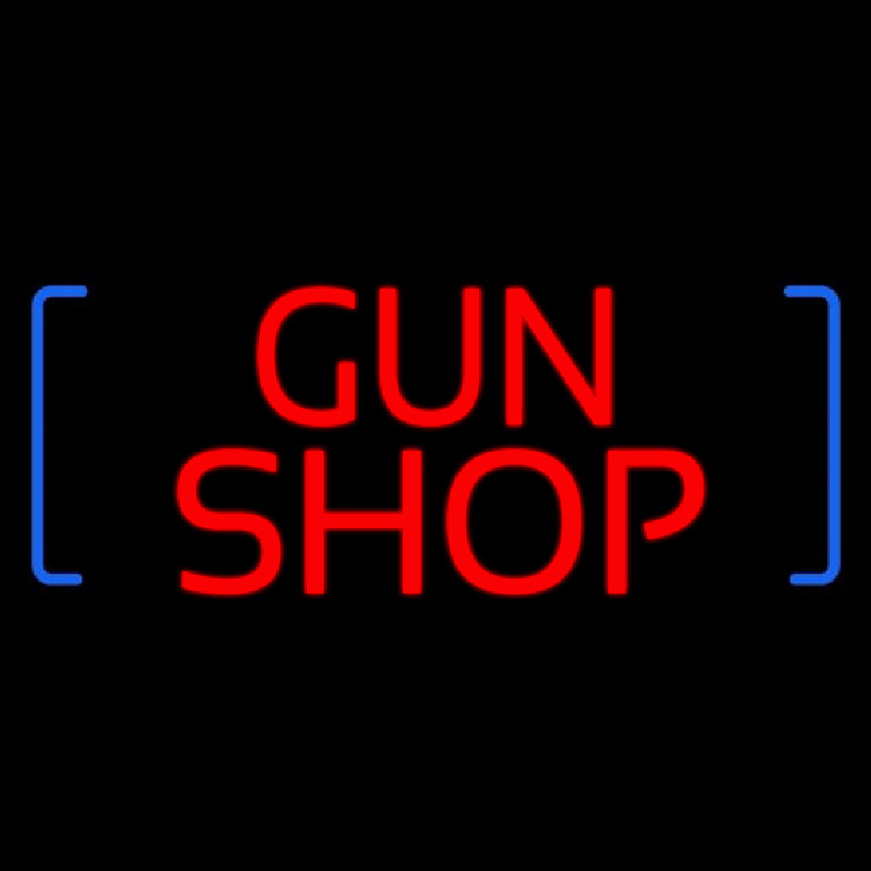 Red Gun Shop Neon Sign