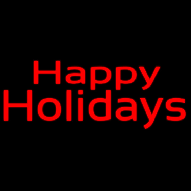 Red Happy Holidays Neon Sign