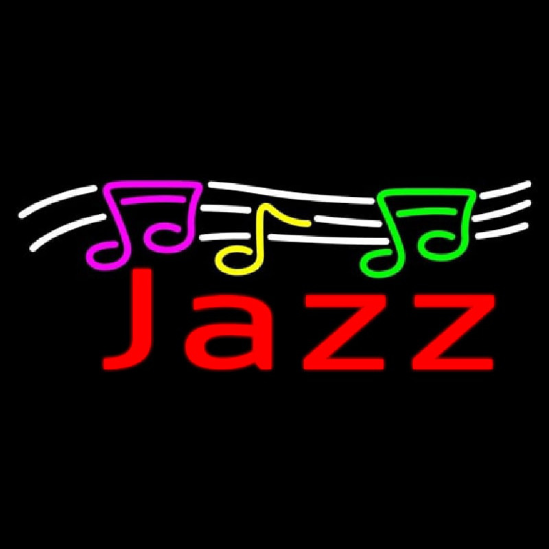 Red Jazz With Musical Note 2 Neon Sign