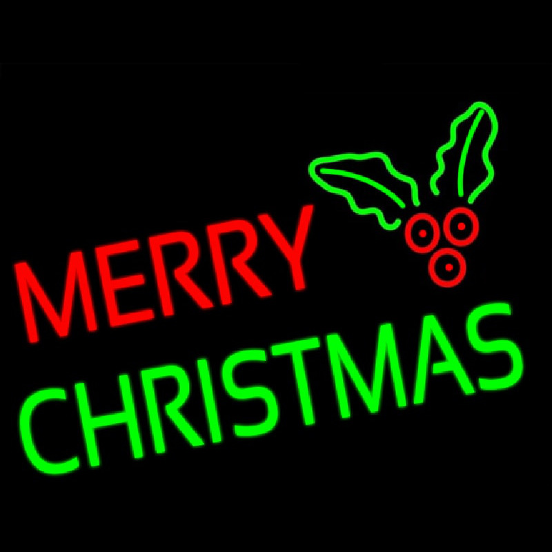 Red Merry Green Christmas Neon Sign