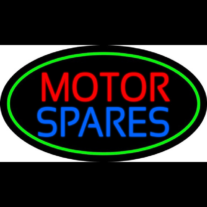 Red Motor Blue Spares 3 Neon Sign