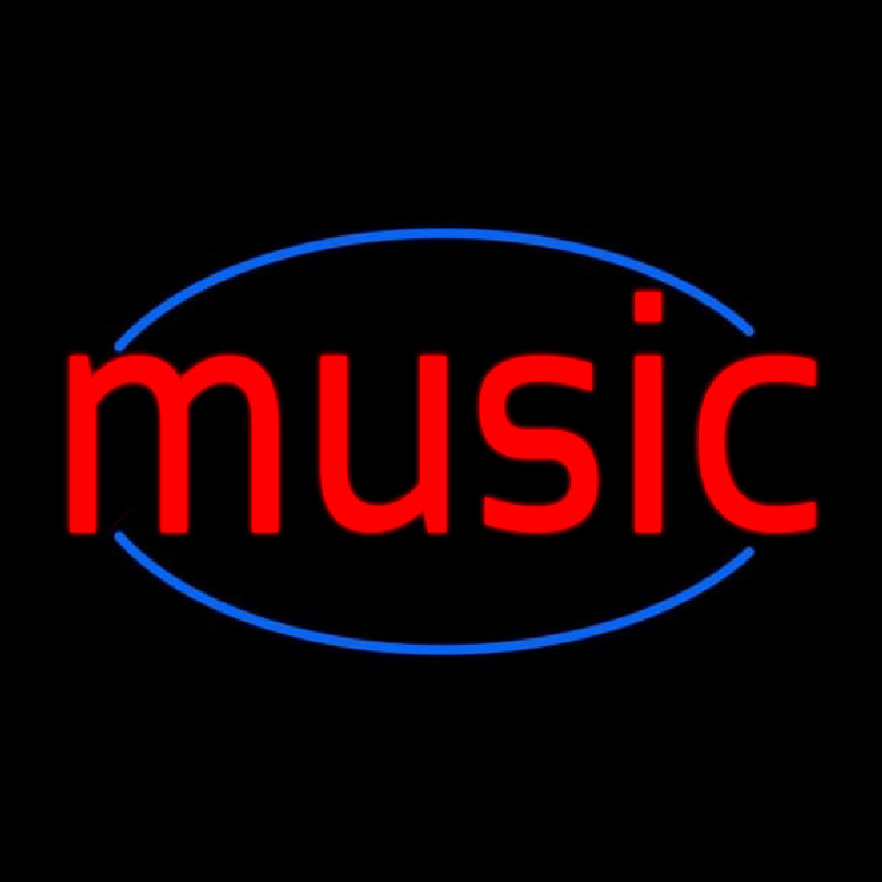 Red Music Neon Sign