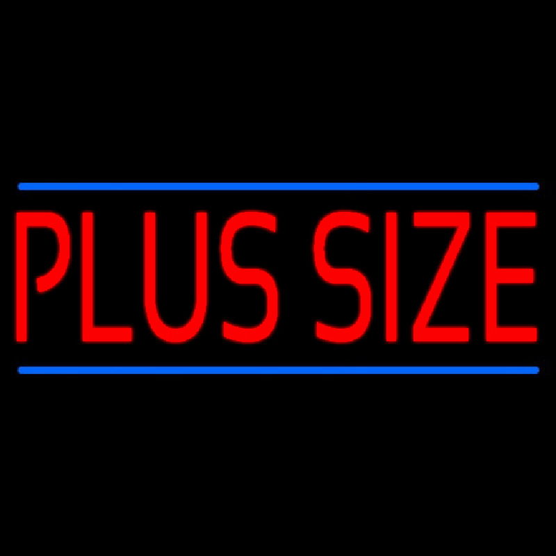 Red Plus Size Blue Lines Neon Sign