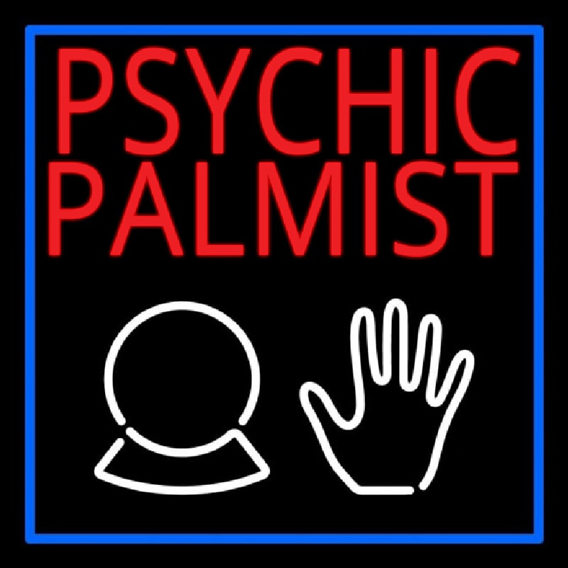 Red Psychic Palmist Neon Sign