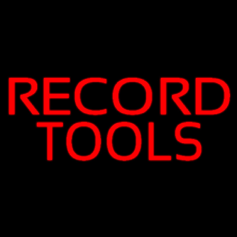 Red Record Tools 1 Neon Sign